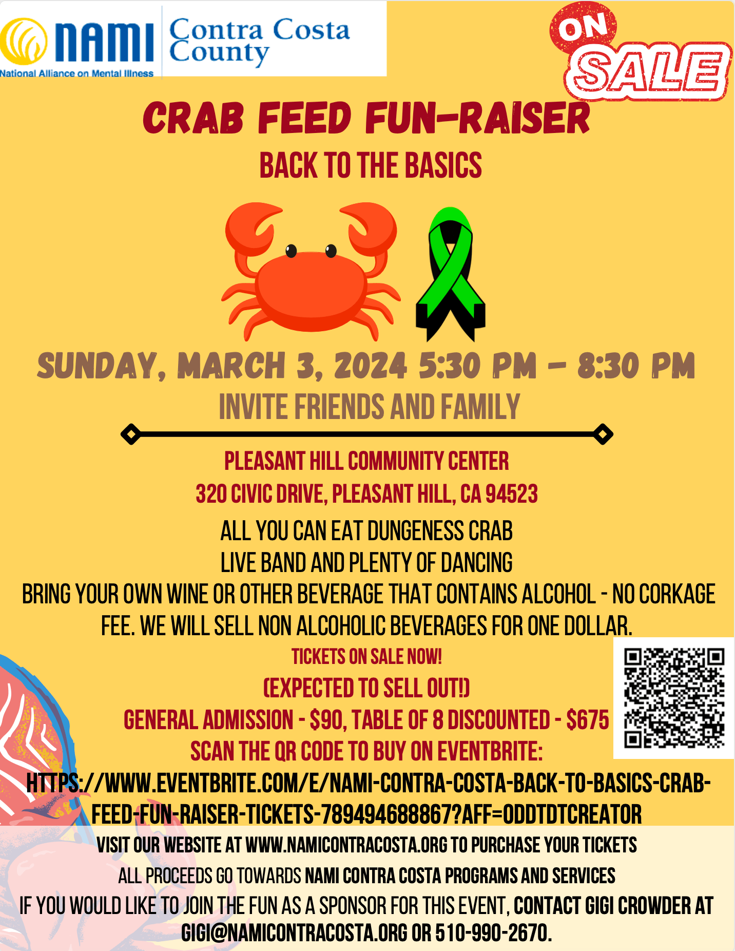 NAMI Contra Costa - Crab Feed 2024: Back to Basics Crab Feed Fun-raiser