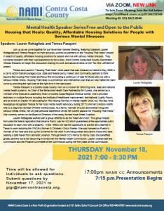 November 2021 General Meeting Flyer