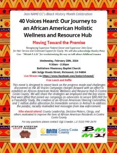 NAMI CC's Black History Month Event held on February 28, 2024