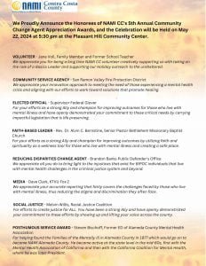 Change Agents Flyer with Honorees