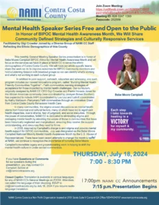 July 2024's general meeting flyer