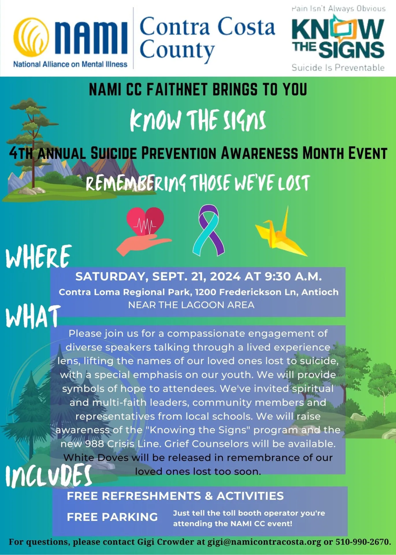 4th Annual Suicide Prevention Awareness Month Event: Know the Signs