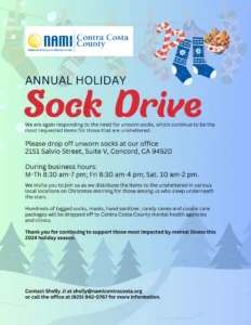 2024 sock drive flyer, details are in the website post.