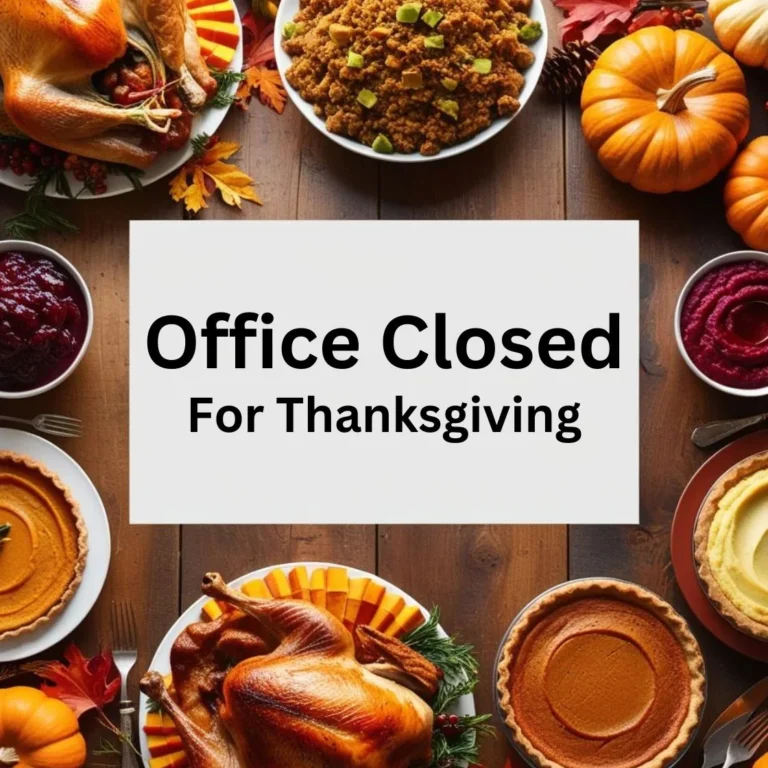 Office Closed for Thanksgiving