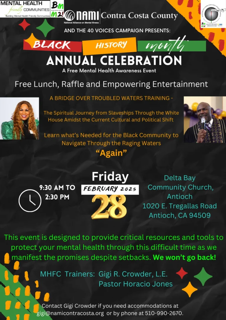 NAMI CC's 2025 Black History Month Flyer.