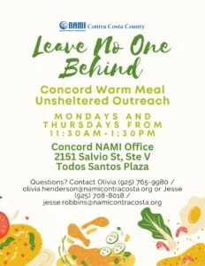 Leave no one behind warm meals flyer for thursdays