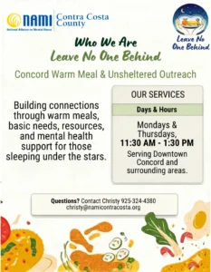 Leave no one behind warm meals flyer for thursdays