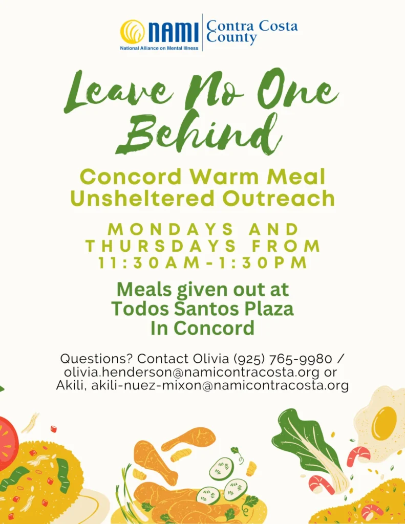 Leave no one behind warm meals flyer for thursdays