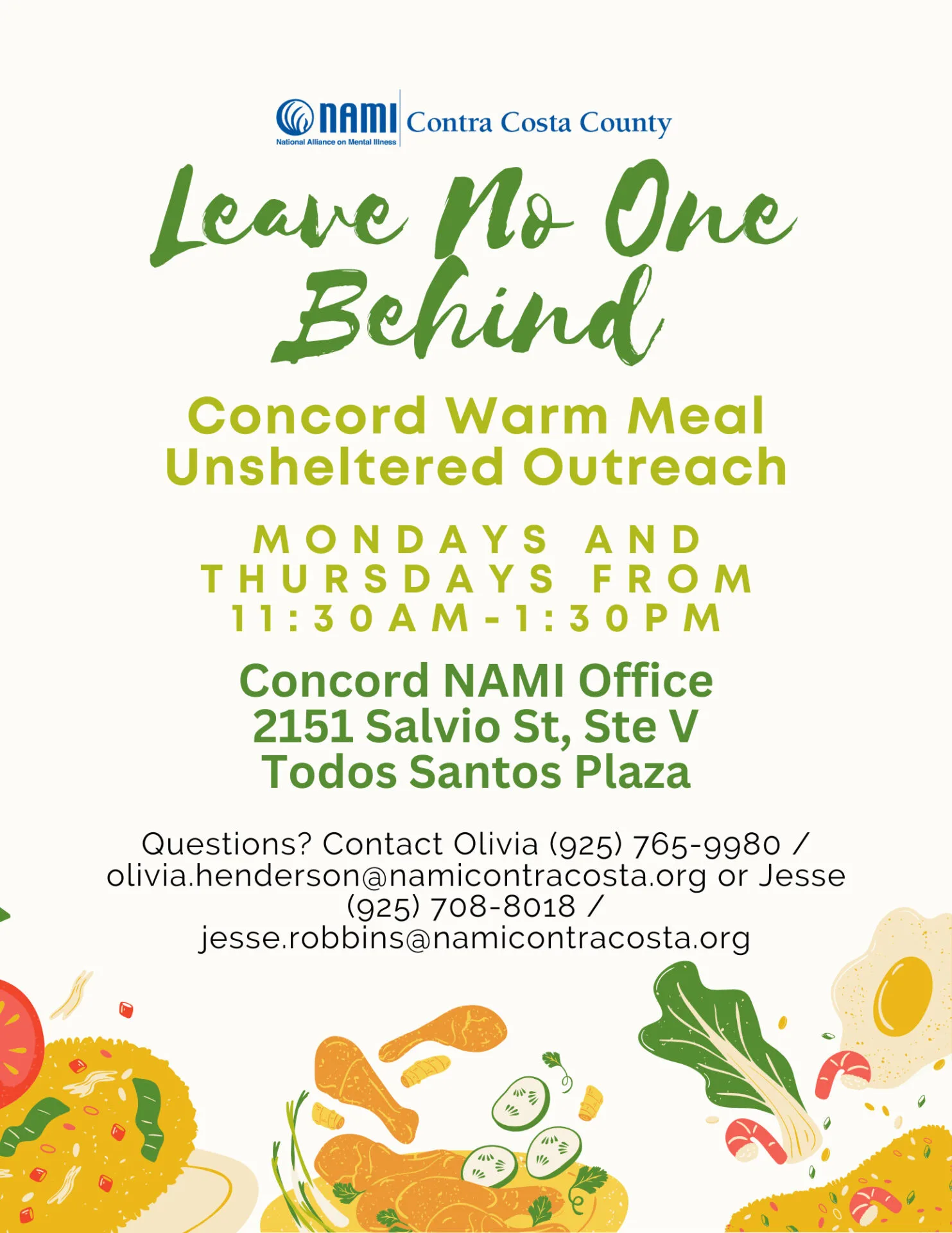 Join Us Weekly for Leave No One Behind Warm Meals