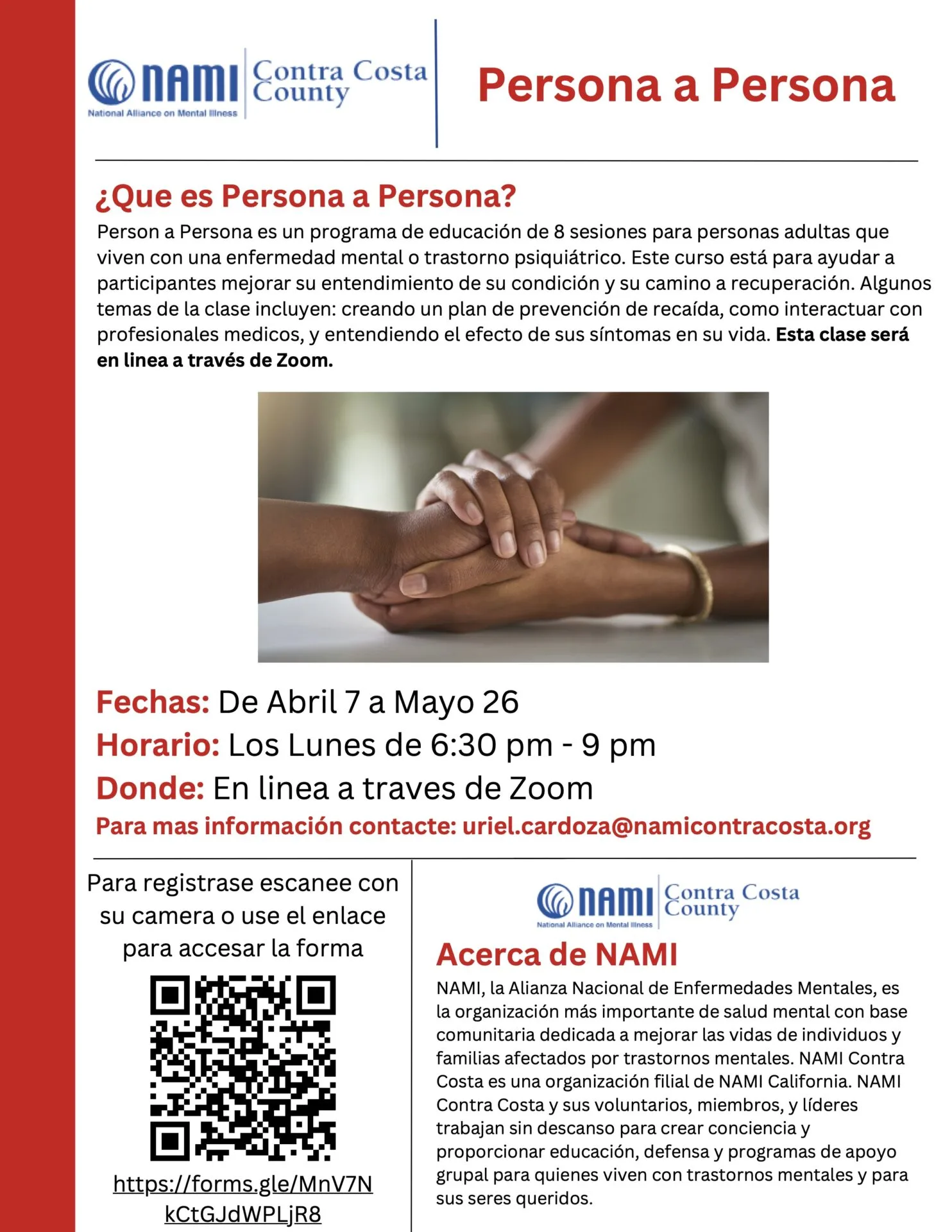 Abril 2025: Un Nuevo Clase de Persona a persona (Los Lunes)