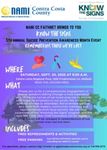 flyer for suicide annual prevention month event in english