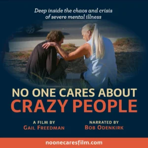 No one cares about crazy people film flyer