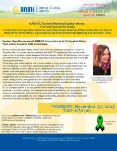Flyer for November 2025's general meeting
